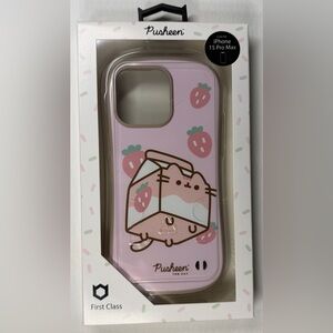 Cute Cat and Strawberry Phone Case - Pink